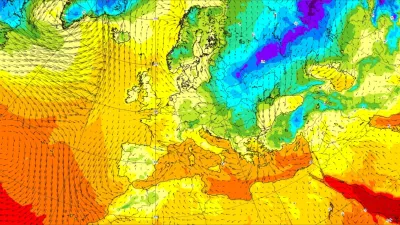 nad Rusijo je lepo vidno območje zelo hladnega zraka. / Foto: Ecmf