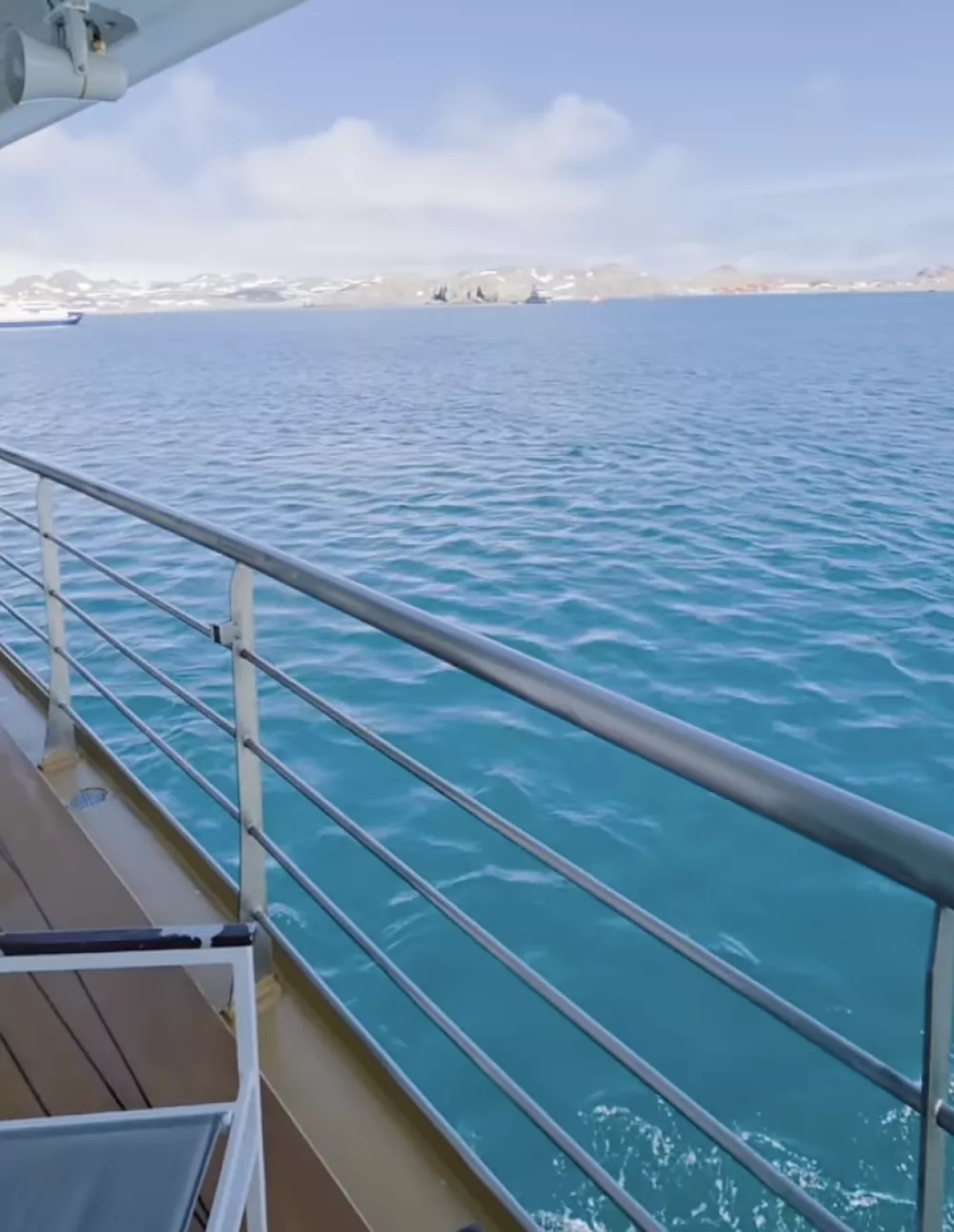 Pogled iz ladijske kabine med potovanjem na Antarktiko Kolinde Grabar Kitarović. F instagram