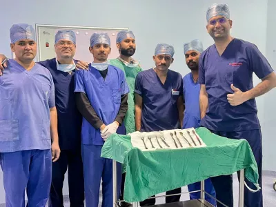 EXCLUSIVE: Story from Jam Press (Toothbrushes In Stomach)Pictured: A video grab of the doctors removing the seven toothbrushes and two spanners from inside the 26-year-old man's stomach.VIDEO: Tummy ache-suffering man leaves docs stunned as they find seven toothbrushes and two spanners in his stomachA tummy-ache-suffering man left doctors stunned after they found seven toothbrushes and two spanners in his stomach.They had been there for weeks.The 26-year-old was admitted to the hospital after complaining of chronic abdominal pain.Doctors were stunned to find multiple foreign objects inside his stomach.An endoscopy was attempted but failed to remove the objects.A senior gastroenterologist and his team then decided to proceed with open surgery.The operation lasted more than two hours in Jaipur, Rajasthan, India, as reported by What's The Jam.According to the doctors, the man's stomach was like a dustbin, and the objects could have been life-threatening.The patient from Bhilwara district was said to have a habit of swallowing iron tools and toothbrushes.He had swallowed these objects a month ago.But after the operation, his condition was described as stable.ENDSEDITOR'S NOTE: Video Usage Licence: (PROFESSIONAL PARTNER) We have obtained this material from a professional partner for use by our news media clients (company press release / other media agency).Video Restrictions: None.30 Dec 2025Pictured: Story from Jam Press (Toothbrushes In Stomach)Pictured: The doctors after successfully removing the seven toothbrushes and two spanners from inside the 26-year-old man's stomach.VIDEO: Tummy ache-suffering man leaves docs stunned as they find seven toothbrushes and two spanners in his stomachA tummy-ache-suffering man left doctors stunned after they found seven toothbrushes and two spanners in his stomach.They had been there for weeks.The 26-year-old was admitted to the hospital after complaining of chronic abdominal pain.Doctors were stunned to find multiple foreign objects inside his stomach.An endoscopy was attempted but failed to remove the objects.A senior gastroenterologist and his team then decided to proceed with open surgery.The operation lasted more than two hours in Jaipur, Rajasthan, India, as reported by What's The Jam.According to the doctors, the man's stomach was like a dustbin, and the objects could have been life-threatening.The patient from Bhil.,Image: 1062304665, License: Rights-managed, Restrictions: NO Australia, Germany, Norway, South Korea, Sweden, United Kingdom, United States, Unknown Country, Model Release: no