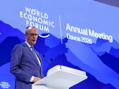 German Chancellor Friedrich Merz attends the 56th annual World Economic Forum (WEF) meeting in Davos, Switzerland, January 22, 2026. REUTERS/Denis Balibouse