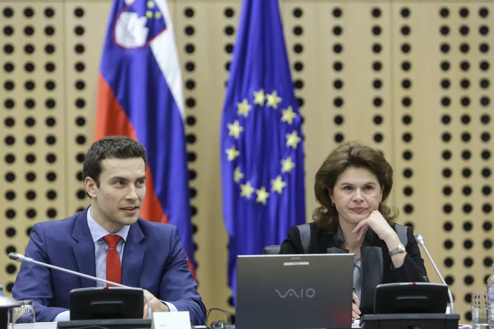 državni sekretar - vodja Kabineta predsednice vlade Jernej Pavlič, predsednica PS in predsednica vlade Alenka Bratu&scaron;ek- 14.1.2014 - Vrh koalicije - razpravljali o novi koalicijski pogodbi, s katero so dorekli tudi ključne cilje vlade do konca mandata   //FOTO: Jaka Gasar