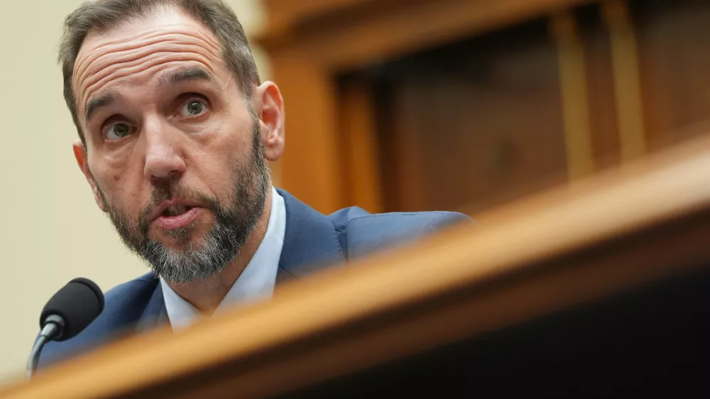 Former Justice Department special counsel Jack Smith testifies before the House Judiciary Committee about his investigations into President Donald Trump, Thursday, Jan. 22, 2026 at the Capitol in Washington. (AP Photo/Jacquelyn Martin)