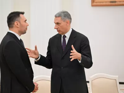 Janos Lazar (desno in Marcel Biro. Foto: Profimedia