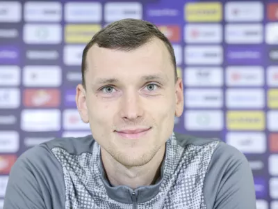 Matevž Vidov&scaron;ek- 30.01.2026 - novinarska konferenca NIK Olimpija//FOTO: Jaka Gasar