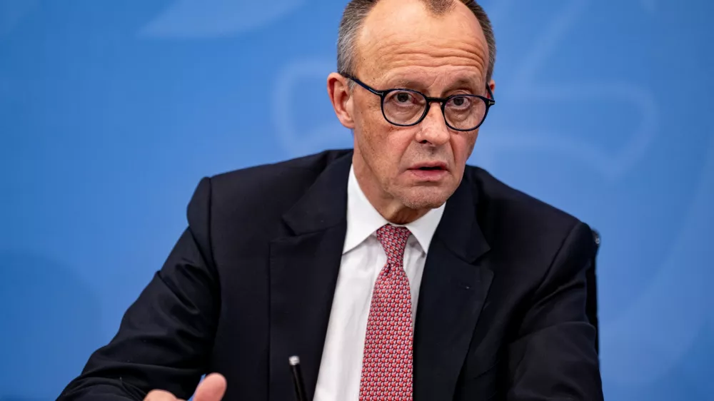 28 January 2026, Berlin: German Chancellor Friedrich Merz speaks during a press conference on the coalition committee at the Chancellery. Photo: Fabian Sommer/dpa