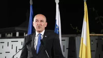 Janez Janša09.06.2024 - Evropske volitve 2024 - Volitve poslancev v Evropski parlament - sedež stranke SDS (Slovenska demokrtska stranka) //FOTO: Nik Erik Neubauer