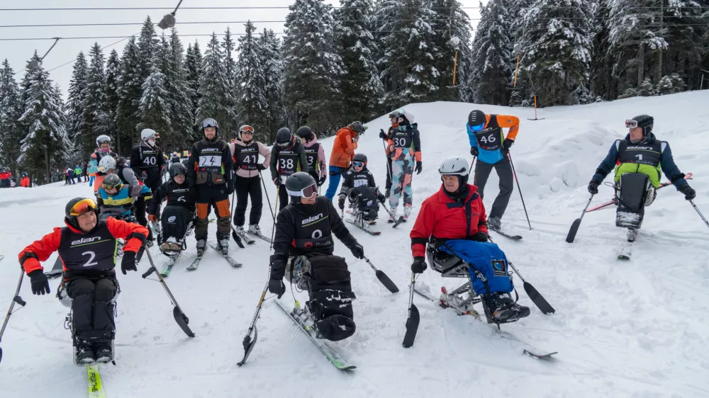 Kamp je na Rogli potekal od torka do četrtka, prva dva dneva pa sta minila v aktivnem smučanju in nadgradnji znanja. Foto: ZPS