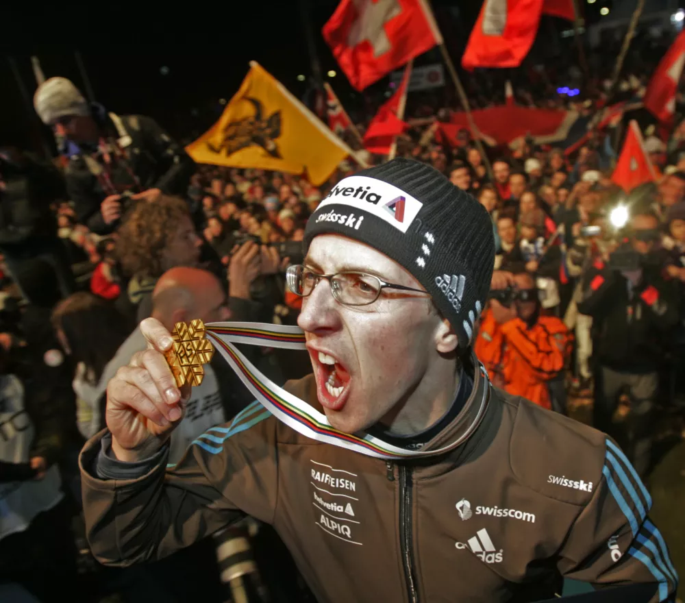 &Scaron;vicar Simon Ammann - PLANICA 2010 - svetovni pokal v smučarskih skokih, //FOTO: Bojan Velikonja / Foto:: Bojan Velikonja