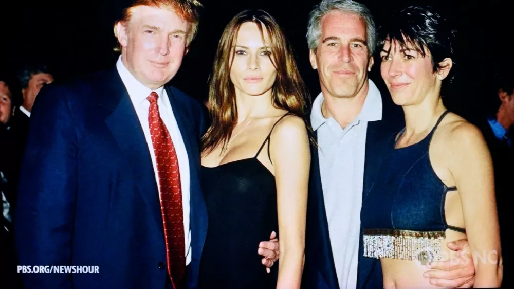 Trump z Melanio Knauss, Epsteinom in Ghislaine Maxwell&nbsp;&nbsp;/ Foto: Profimedia