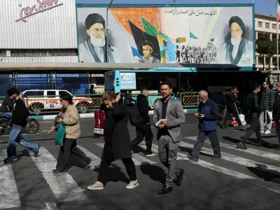 People walk on a street in Tehran, Iran, January 31, 2026. Majid Asgaripour/WANA (West Asia News Agency) via REUTERS ATTENTION EDITORS - THIS PICTURE WAS PROVIDED BY A THIRD PARTY