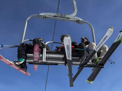 - 26.1.2019 - Kranjska gora - smuči&scaron;če, smučanje, smučarji, sneg, zima, rekreacija, sedežnicaFOTO: Matjaž Ru&scaron;t