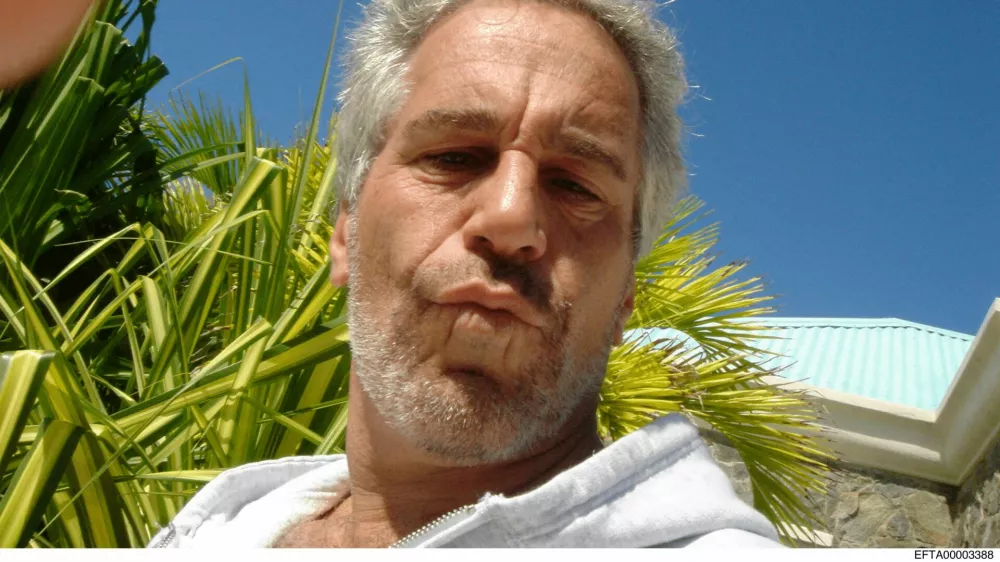 FILE PHOTO: Jeffrey Epstein is seen in this image released by the Department of Justice in Washington, D.C., U.S., on December 19, 2025 as part of a new trove of documents from its investigations into the late financier and convicted sex offender Jeffrey Epstein. U.S. Justice Department/Handout via REUTERS  THIS IMAGE HAS BEEN SUPPLIED BY A THIRD PARTY/File Photo