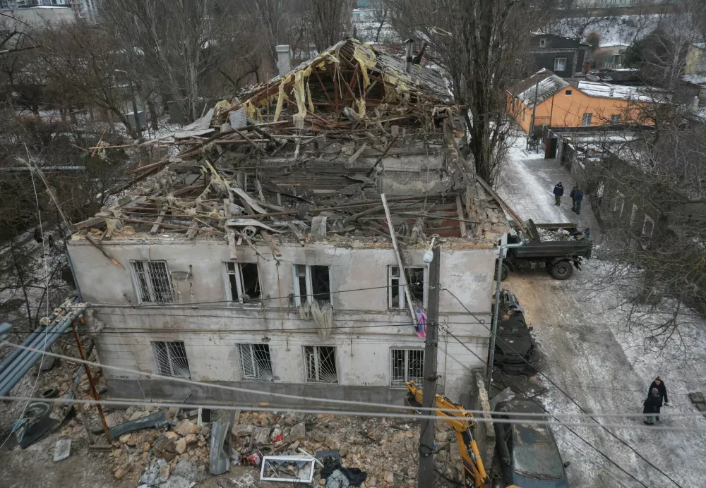 The apartment building hit by a Russian drone strike, amid Russia's attack on Ukraine, in Odesa region, Ukraine February 4, 2026. REUTERS/Nina Liashonok