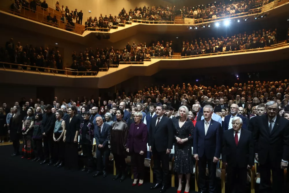 7.2.2026 - Proslava ob slovenskem kulturnem prazniku s podelitvijo Pre&scaron;ernovih nagrad in nagrad Pre&scaron;ernovega skladaFoto: Luka Cjuha