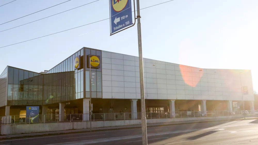 14.01.2025, - Trgovina Lidl na Trža&scaron;ki cesti v Ljubljani.//FOTO: Bojan Velikonja