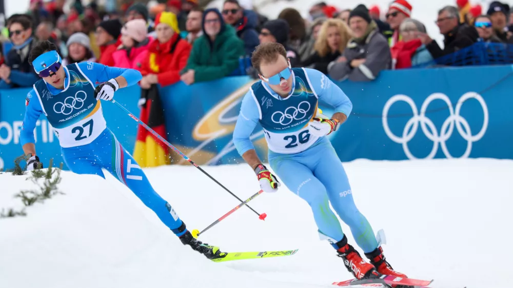 Italija, Predazzo.Zimske olimpijske igre 2026.Nordijska kombinacija.Kombinatorec Vid Vrhovnik.