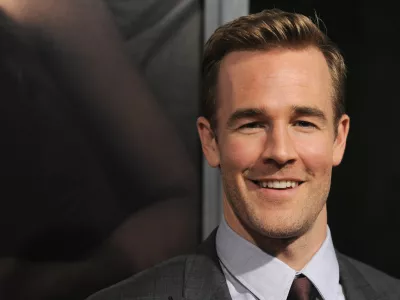 FILE - James Van Der Beek attends the premiere of "The Words" in Los Angeles on Sept. 4, 2012. (Photo by Jordan Strauss/Invision/AP, File)