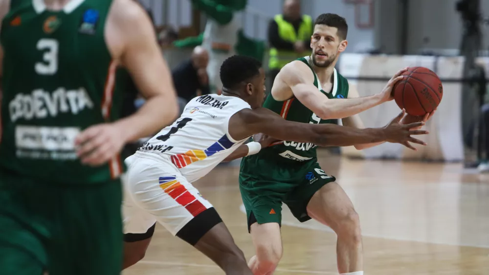 - 20.01.2026. - Ko&scaron;arka Cedevita Olimpija - Cluj-Napoca v 15. krogu evropskega pokala.//FOTO: Bojan Velikonja