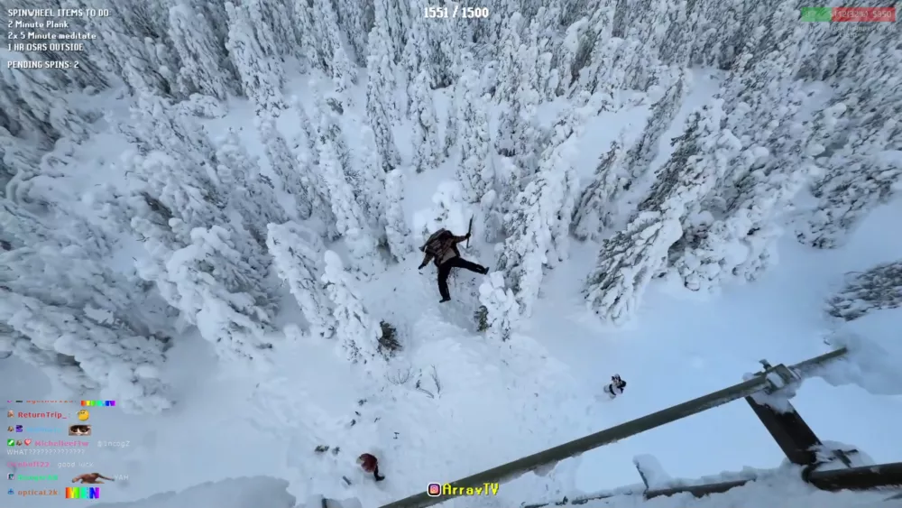 .. in med letom. / Foto: Zajem Zaslona/twitch