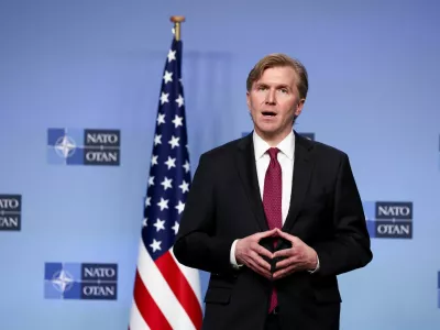 U.S Undersecretary of Defense for Policy Elbridge Colby attends a NATO Defence Ministers meeting at the Alliance headquarters in Brussels, Belgium February 12, 2026. REUTERS/Tom Nicholson