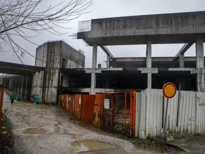 12.2.2026 - Stožice - &Scaron;portni park - nedokončani del Stožic - nakupovalno sredi&scaron;čeFoto: Luka Cjuha