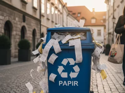 Simbolična fotografija recikliranja računov