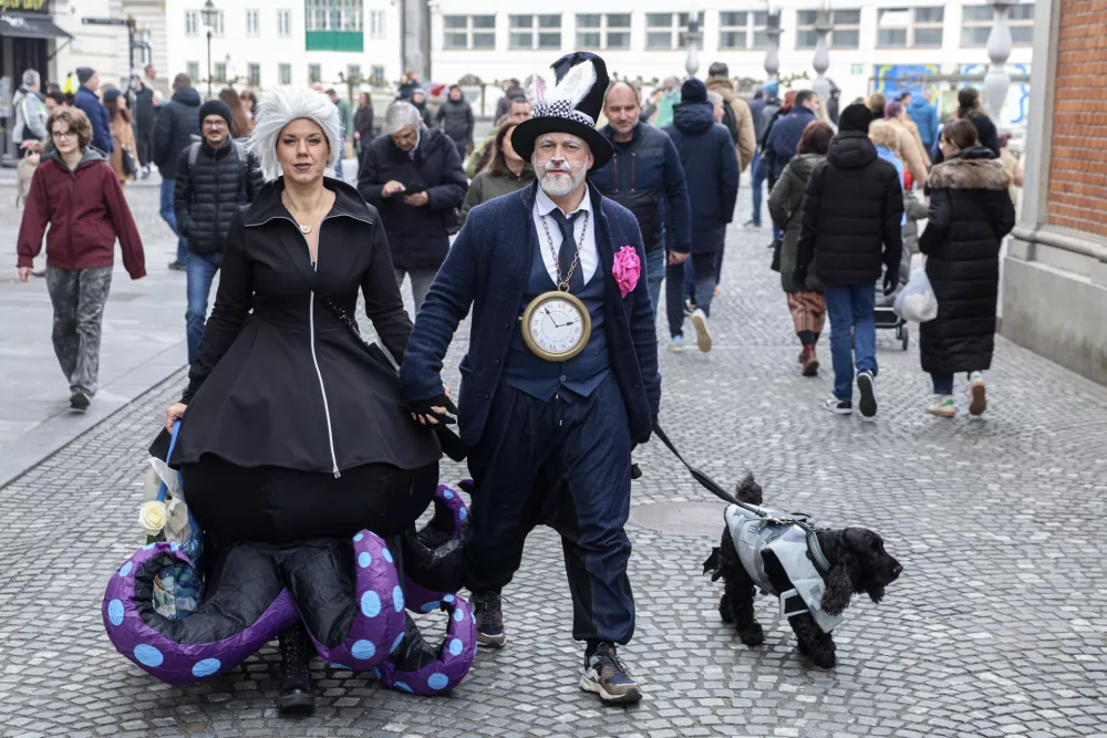 - 14.02.2026 - Pust v Ljubljani - ma&scaron;kare, sprevod//FOTO: Jaka Gasar