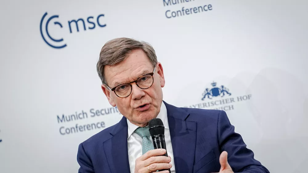 14 February 2026, Bavaria, Munich: Johann Wadephul, German Foreign Minister, speaks at the 62nd Munich Security Conference (MSC). Photo: Kay Nietfeld/dpa