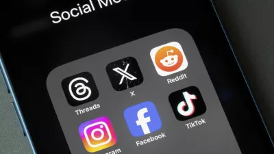 Portland, OR, USA - Oct 26, 2023: Assorted social media apps, including Threads, X, Reddit, Instagram, Facebook, and TikTok, are seen on an iPhone.