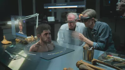 Simbolična slika raziskovanja neandertalcev s tehnologijo bodočnosti. / Foto: Istock