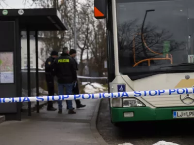 PolicijaKriminal- 02.02.2024 &ndash; Napad z nožem na avtobusu &scaron;t. 14. //FOTO: Nik Erik Neubauer