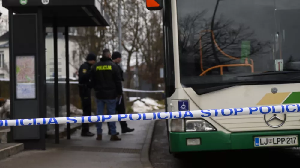PolicijaKriminal- 02.02.2024 &ndash; Napad z nožem na avtobusu &scaron;t. 14. //FOTO: Nik Erik Neubauer