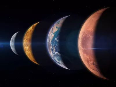 Ilustracija poravnanih planetov / Foto: Istock