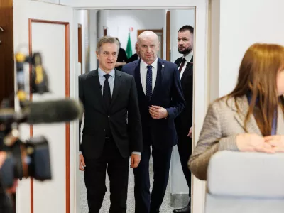 Krsko, Mestna obcina Krsko.Regijski obisk vlade v Posavju.Srecanje predsednika vlade Roberta Goloba z zupanom obcine Krsko Janezom Kerinom in vodstvom.