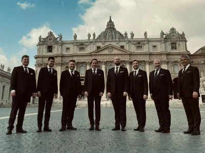 Slovenski oktet, 2022, Vatikan / Foto: Arhiv Slovenskega Okteta