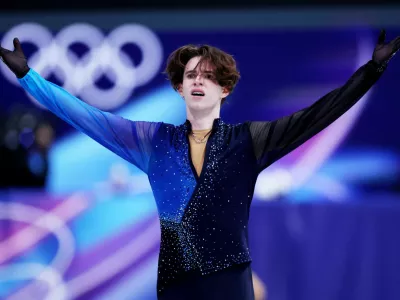 Mikhail Shaidorov (KAZ), FEBRUARY 13, 2026 - Figure Skating: Men's Free Skating during the Milano Cortina 2026 Olympic Winter Games at Milano Ice Skating Arena in Milan, Italy. (Photo by Naoki Nishimura/AFLO SPORT) No Use China. No Use Taiwan. No Use Korea. No Use Japan.
