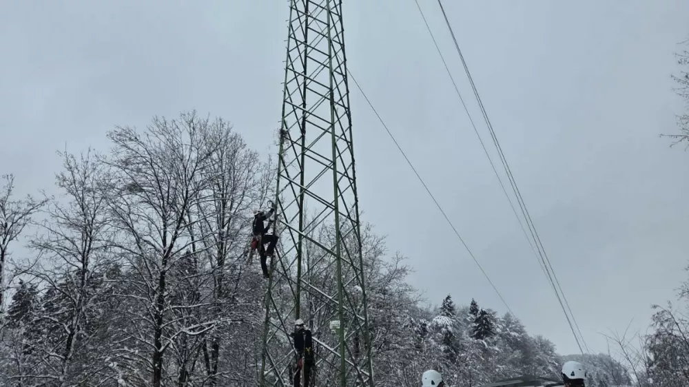 Maribor.Obsezne sanacije po sneznem neurju.Foto: Elektro Maribor