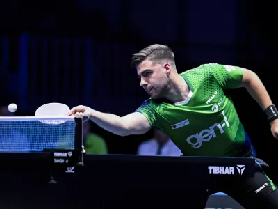 22.06.2025 - polfinale: Darko Jorgić VS Felix Lebrun, domači namiznoteni&scaron;ki turnir WTT Star Contender v Ljubljani FOTO: Nik Erik Neubauer