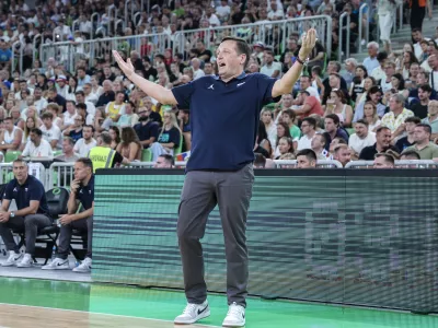 Aleksander Sekulič- 08.08.2025 - ko&scaron;arka - prijateljska tekma mo&scaron;kih reprezentanc Slovenija: Nemčija v pripravah za nastop na bližnjem evropskem prvenstvu//FOTO: Jaka Gasar
