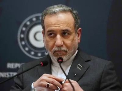 FILE - Iranian Foreign Minister Abbas Araghchi speaks to journalists during a press conference in Istanbul, Turkey, Friday, Jan. 30, 2026. (AP Photo/Khalil Hamra,File)