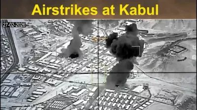 Smoke rises following what Pakistani and Taliban officials say are Pakistani strikes, in Kabul, Afghanistan, in this still image taken from video released February 27, 2026.  Pakistani security forces/Handout via REUTERS  THIS IMAGE HAS BEEN SUPPLIED BY A THIRD PARTY. IMAGE OVERLAY FROM SOURCE. TPX IMAGES OF THE DAY    VERIFICATION: - Road layout and position of buildings matched satellite imagery - Shape of the mountains matched topography mapping - Date not verified - Pakistani ministry of information and broadcasting said on a Facebook post on February 26 (Thursday) they had struck targets in multiple locations in Afghanistan - Taliban spokesman Zabihullah Mujahid wrote on X on February 27 (Friday) that airstrikes were carried out in Kabul - No older versions of the video were found online upon checking