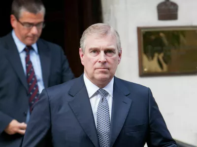 EFC503 Andrew Mountbatten-Windsor, Formerly Prince Andrew, Duke of York leaves the King Edward VII hospital in Marylebone In 2012