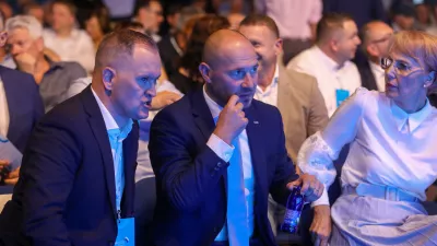 Robert Ilc in Jernej Vrtovec je novi predsednik Nove Slovenije13.09.2025 - Volilni kongres stranke NSI - Nova Slovenija - PolzelaFoto: Luka Cjuha