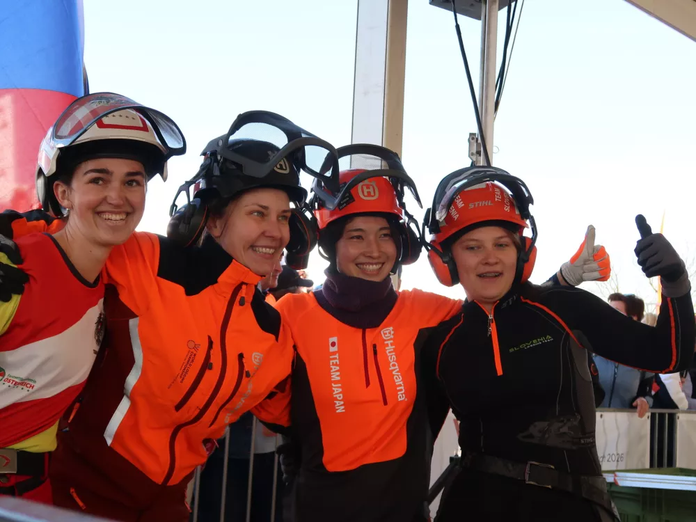 Svetovno gozdarsko prvenstvo, marec 2026, &Scaron;entjernej, gozdarji, gozd, motorka, podiranje dreves / Foto: Nata&scaron;a Bucik Ozebek