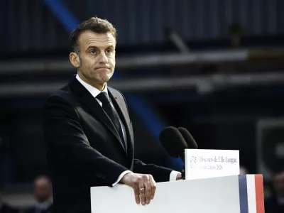Macron za jedrski dežnik v Evropi