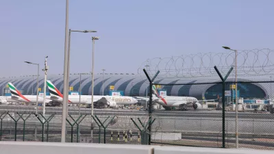 Planes are parked at Terminal 3 of the Dubai International Airport, following the United States and Israel strikes on Iran, in Dubai, United Arab Emirates, March 2, 2026. REUTERS/Raghed Waked