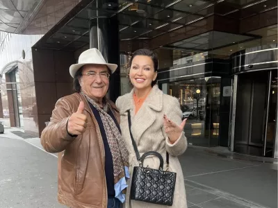 Italijanski pevec Al Bano je med obiskom Zagreba srečal Nino Badrić. F instagram Nine Badrić