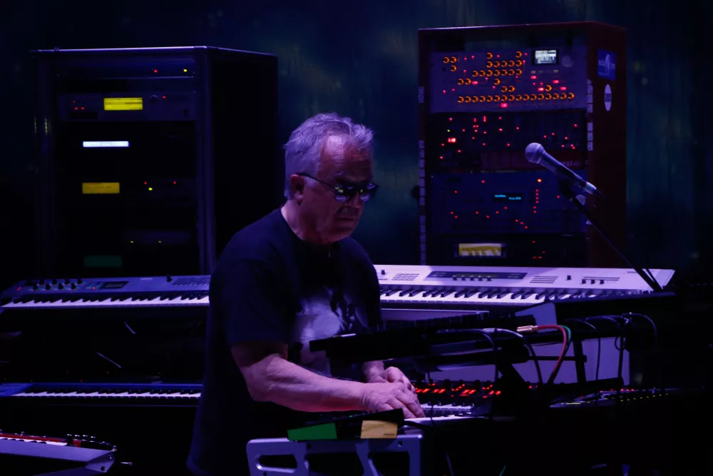 Pionir slovenske elektronske glasbe Miha Kralj / Foto: Goran Antley