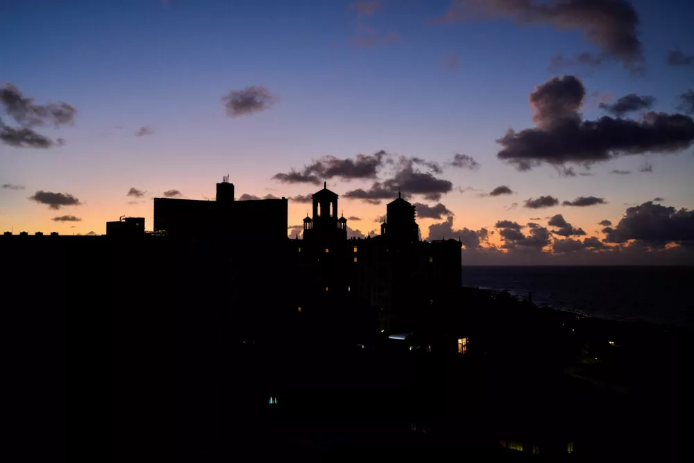 The Hotel Nacional is pictured during a blackout as the country's electrical grid collapsed again on Sunday, according to Cuba's energy and mines ministry, in the latest setback to the government's efforts to restore power to the island, in Havana, Cuba October 20, 2024. REUTERS/Norlys Perez