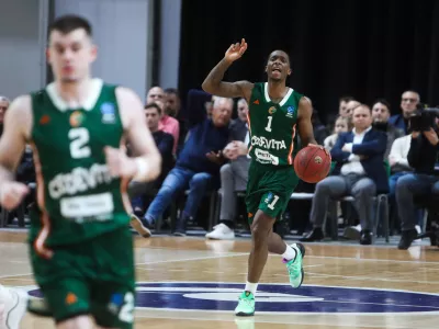 - 20.01.2026. - Ko&scaron;arka Cedevita Olimpija - Cluj-Napoca v 15. krogu evropskega pokala.//FOTO: Bojan Velikonja